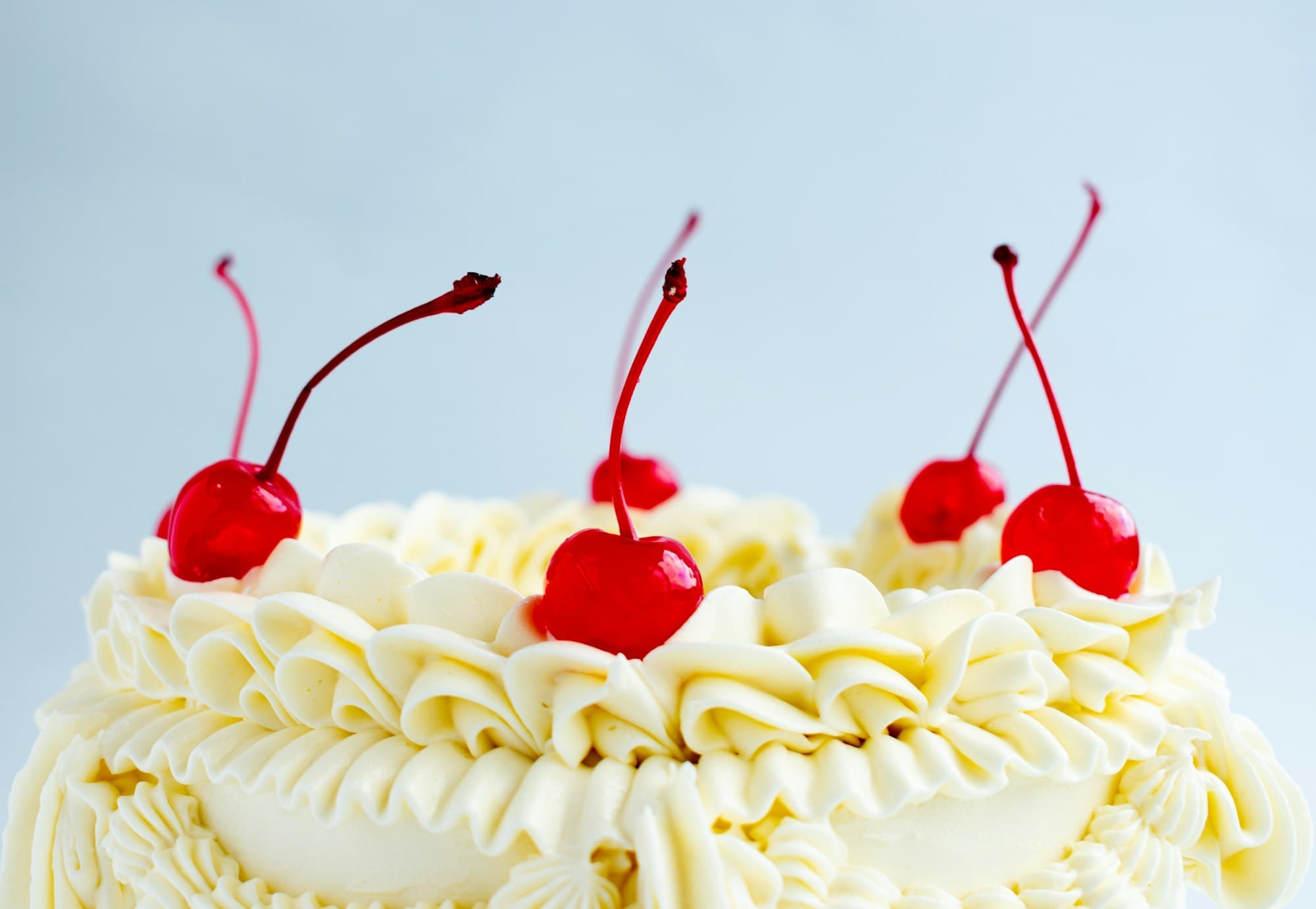 Cherry and white buttercream
