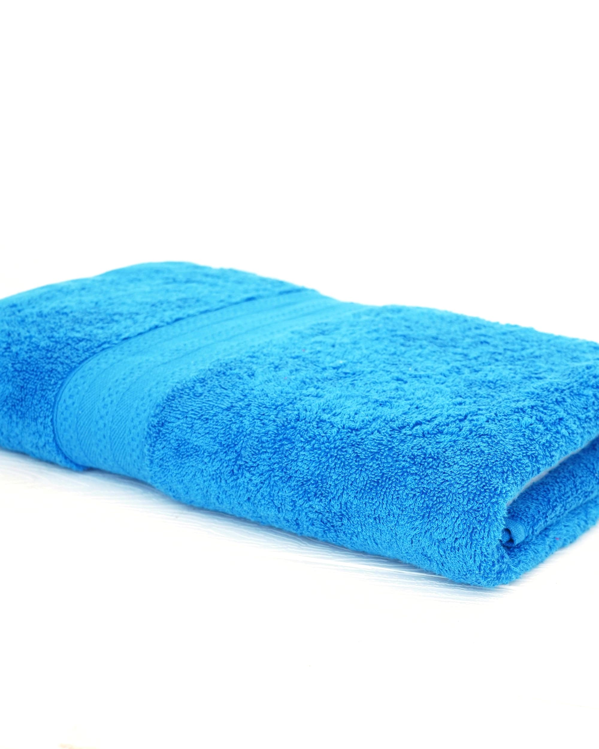 Cotton bath towel, blue