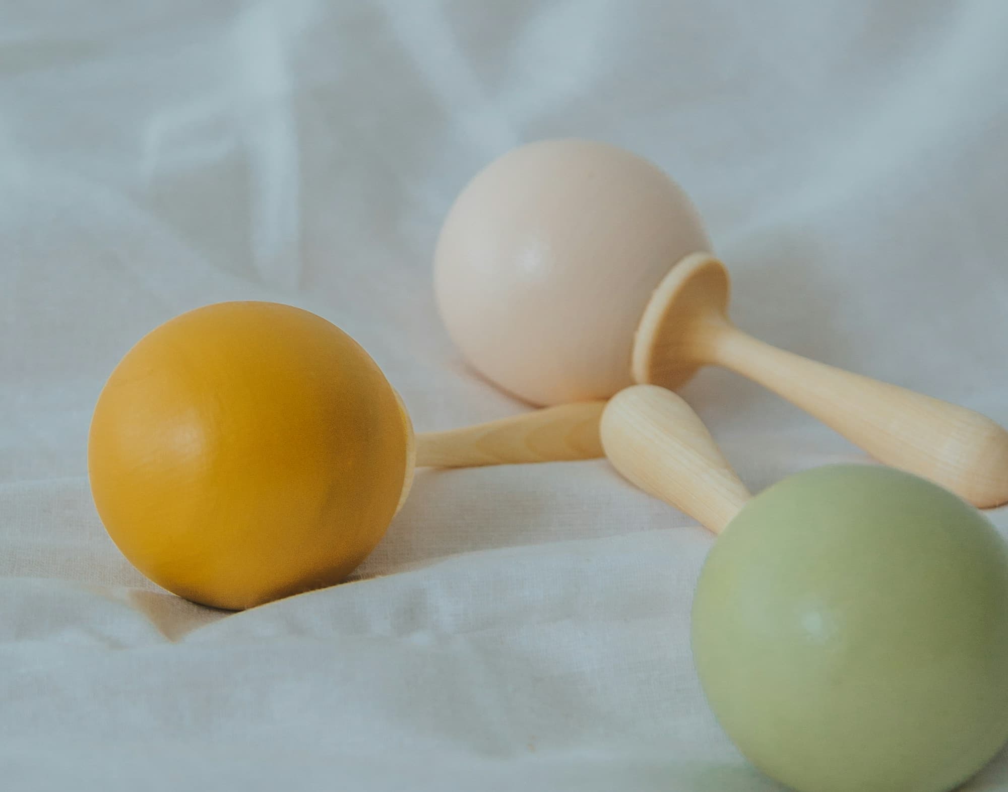Rattles, set of three