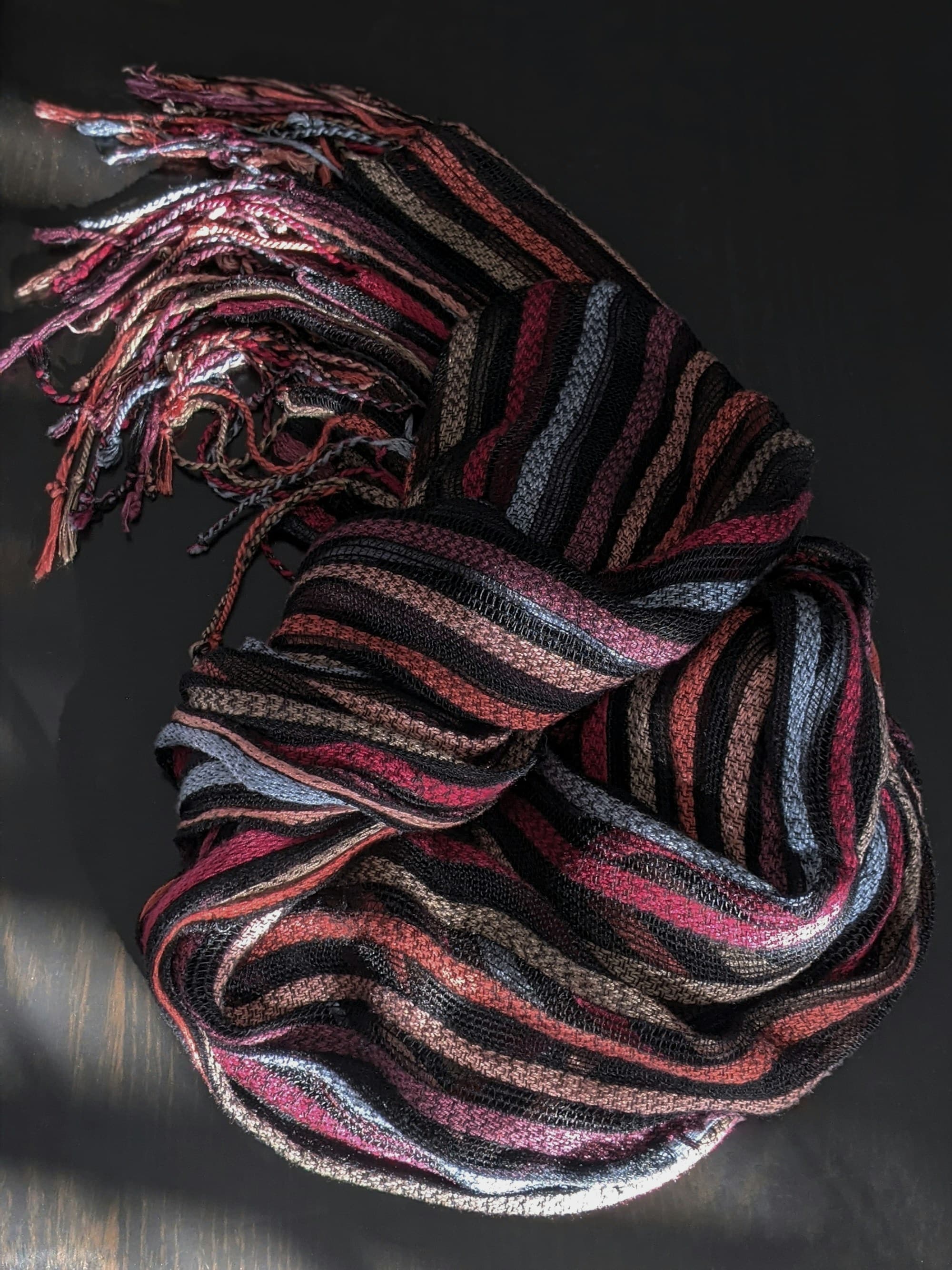 Scarf, striped wool