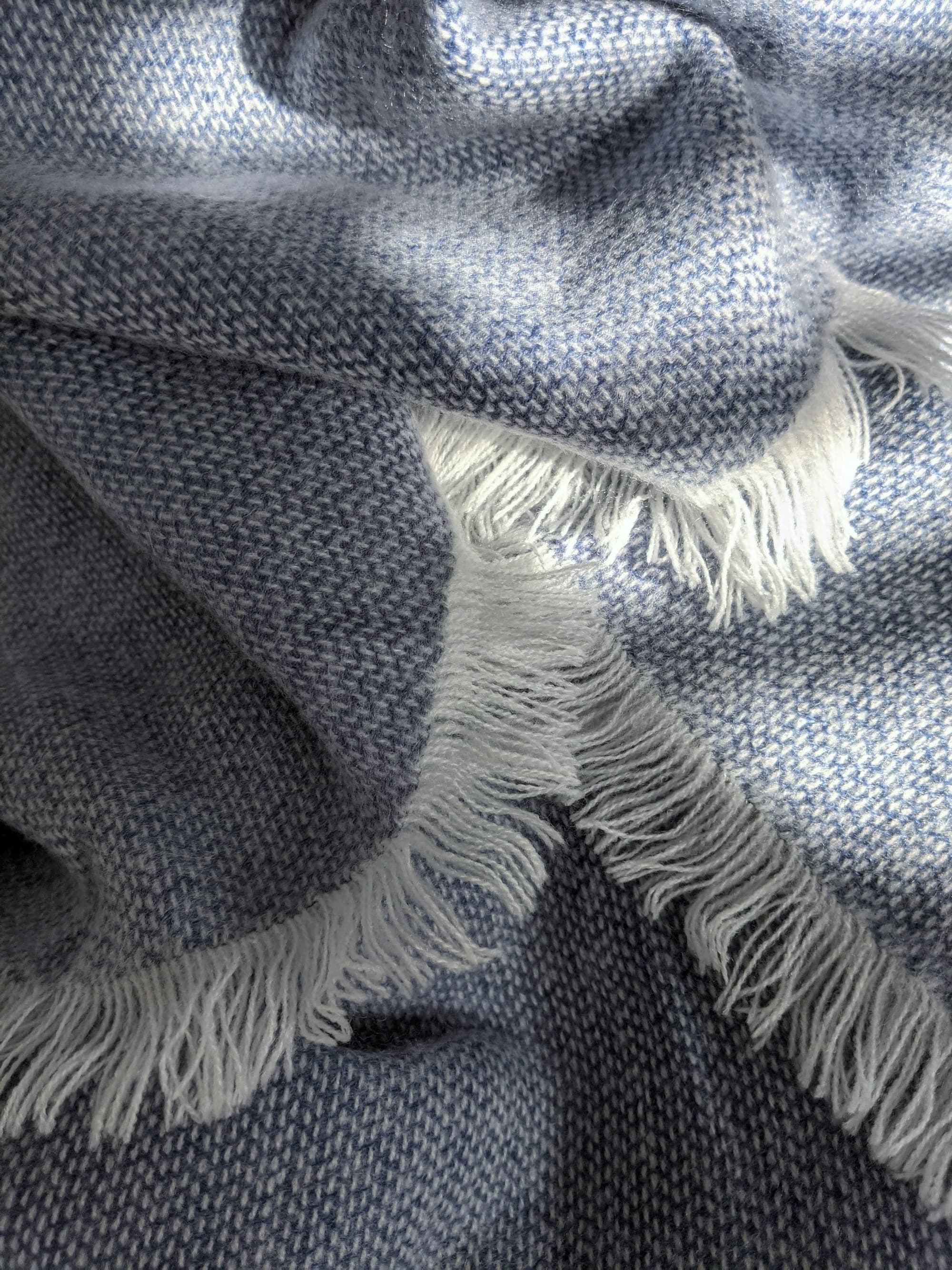 Throw, grey wool