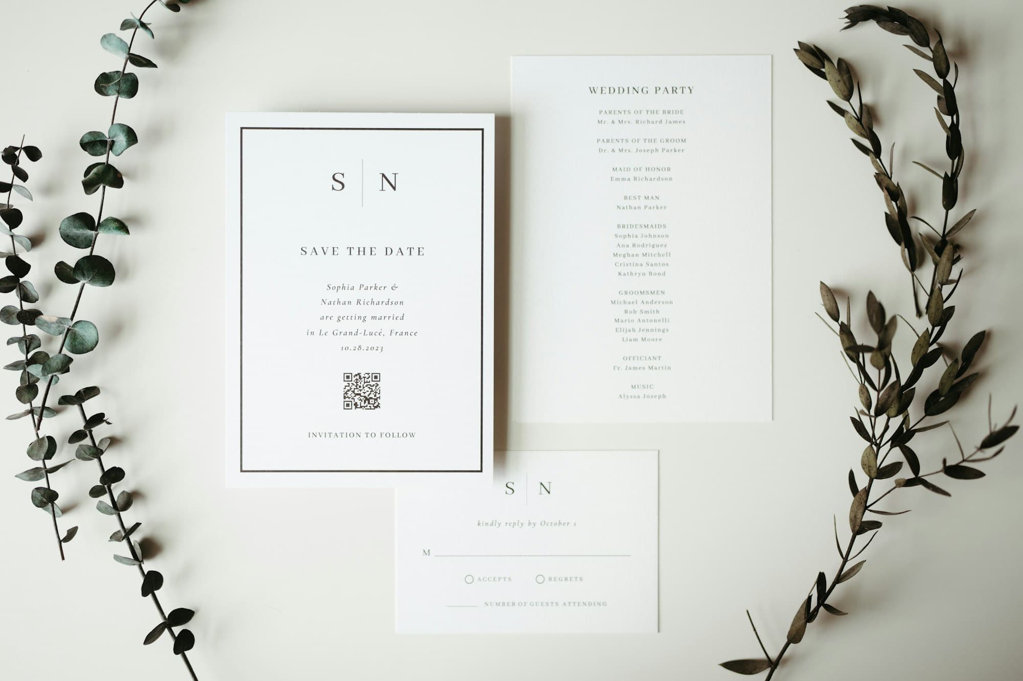 Save the date, Linen